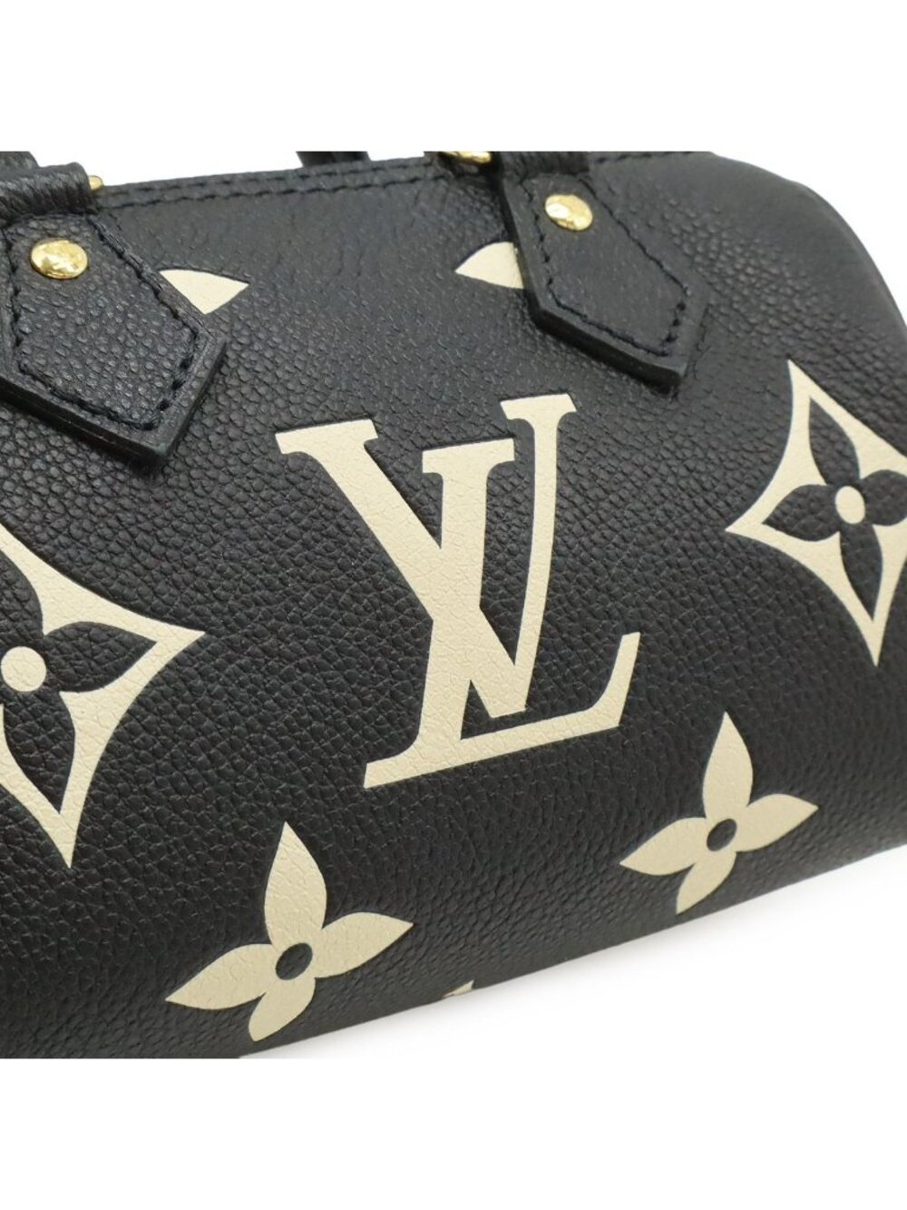 Louis Vuitton Monogram Empreinte Nano Speedy Mini Bag 2-Way Bicolor Black - Picture 9 of 9